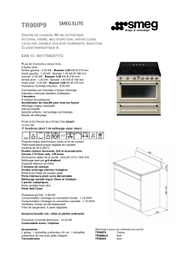 Smeg TR90IP9 Piano de cuisson induction Product fiche