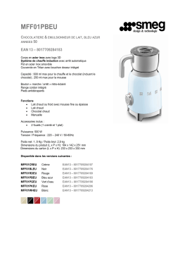 Smeg MFF01PBEU Bleu Azur Chocolatière Product fiche