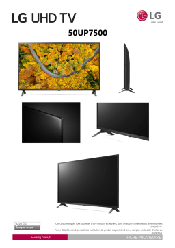 LG 50UP75006 TV LED Product fiche