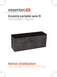 Essentielb Too Street Touch USB MP3 Enceinte Bluetooth Owner's Manual