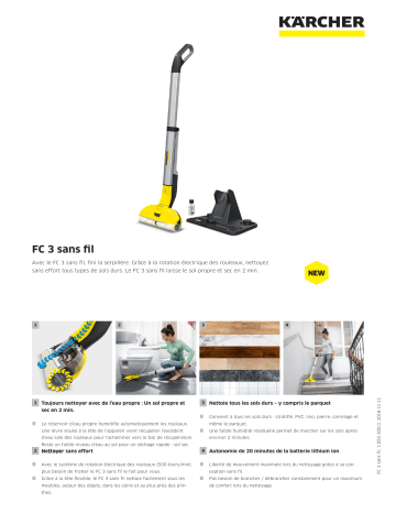 Kärcher | Product information | Karcher FC3 sans fil Nettoyeur de sol Product fiche | Fixfr