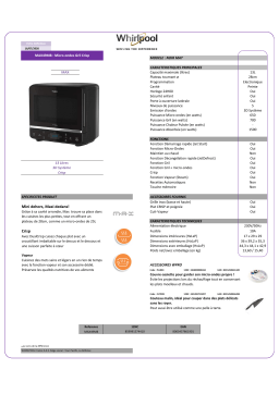 Whirlpool MAX49MB Micro ondes gril Product fiche