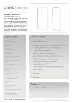 Qdos Samsung S20 FE transparent Coque Product fiche