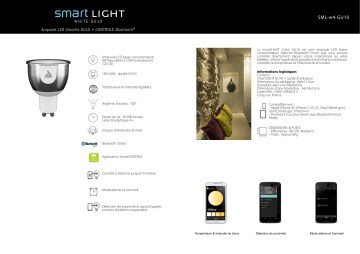 Product information | Awox SmartLIGHT spot GU10 Ampoule connectée Product fiche | Fixfr