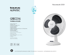 Taurus GRECO 16 Ventilateur Product fiche