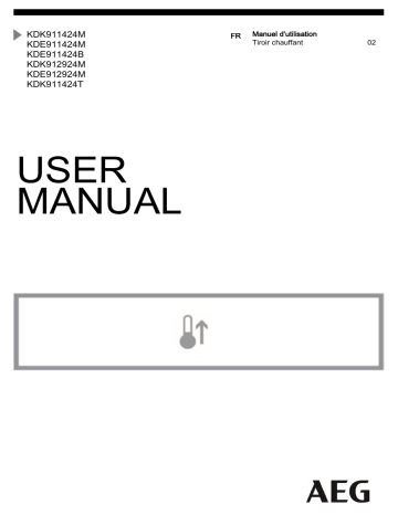 Manuel du propriétaire | AEG KDE911424M Tiroir Chauffant Owner's Manual | Fixfr