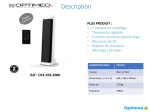 Optimea OCE-C03-2000 Chauffage soufflant Product fiche