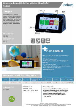 Orium Quaelis 34 Capteur qualité de l'air Manuel utilisateur