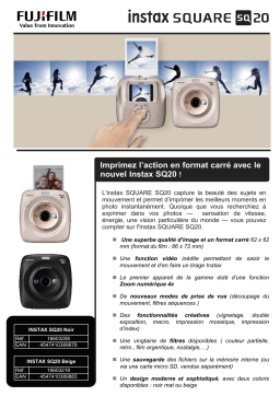Fujifilm Instax Square SQ20 Noir Appareil photo Instantané Product fiche