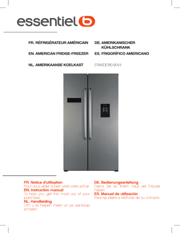 Owner's manual | ESSENTIELB ERAVDE180-90v3 Réfrigérateur Américain Manuel du propriétaire | Fixfr
