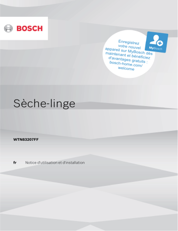 Manuel du propriétaire | Bosch WTN83207FF Sèche linge à condensation Owner's Manual | Fixfr