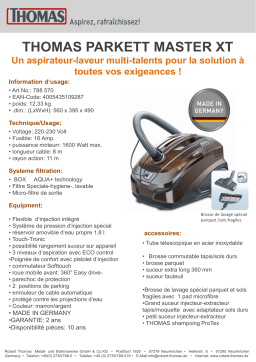 Thomas Parkett Master XT Aspirateur laveur Product fiche