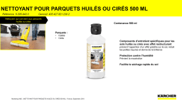 Karcher Nettoyant parquets huilés ou cirés Détergent Product fiche