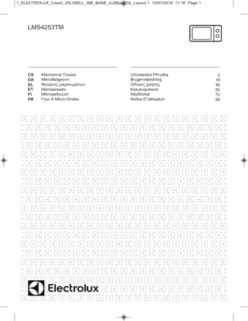 Owner's manual | Electrolux LMS4253TMX Micro ondes encastrable Manuel du propriétaire | Fixfr