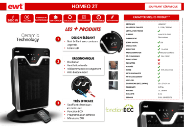 Product information | EWT HOMEO2T Chauffage soufflant Product fiche | Fixfr