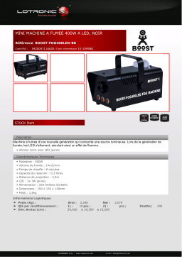 Boost Machine à fumée Led 400W Machine à fumée Product fiche