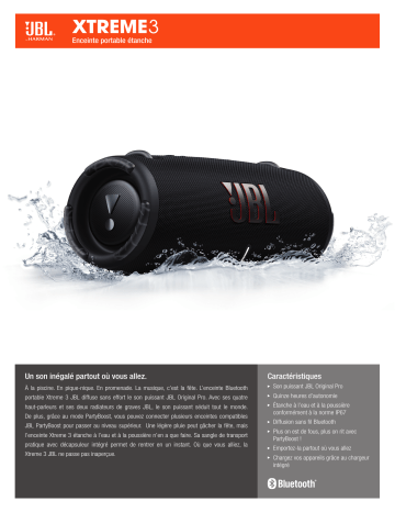 Product information | JBL Xtreme 3 Camouflage Enceinte Bluetooth Product fiche | Fixfr