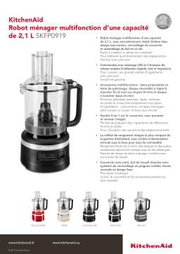 Kitchenaid 5KFP0919EOB NOIR ONYX Robot multifonction Product fiche