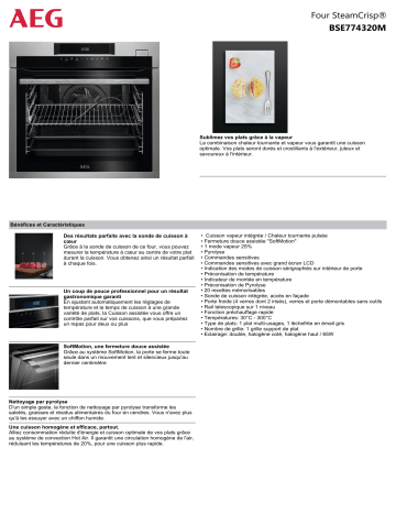 Product information | AEG BSE774320M Four encastrable Product fiche | Fixfr