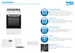 Beko CSG42000WN Cuisinière gaz Product fiche