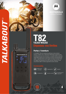 Motorola T82 Extreme Quadpack Talkie Product fiche