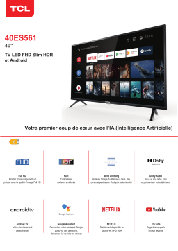 TCL 40ES561 Android TV TV LED Product fiche