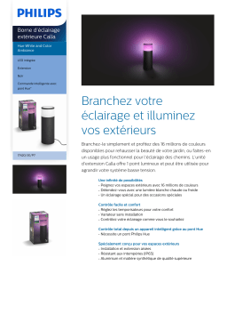 Philips Hue CALLA Kit extension1 Borne 8W - Noir Lanterne Product fiche