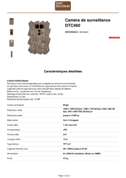 Minox DTC460 Caméra de chasse Product fiche