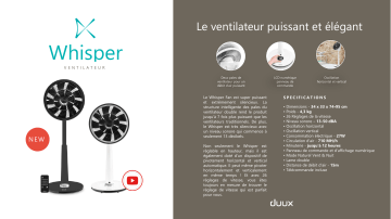 DXCF03 | Product information | Duux DXCF09 Ventilateur Product fiche | Fixfr