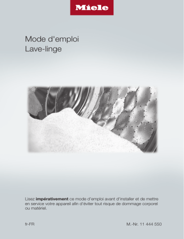 Manuel du propriétaire | Miele WCA 030 Lave linge hublot Owner's Manual | Fixfr
