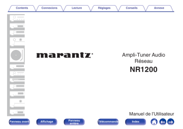 Manuel du propriétaire | Marantz NR1200 Noir Amplificateur HiFi Owner's Manual | Fixfr