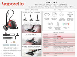 Polti VAPORETTO PRO 85 Flexi Nettoyeur vapeur Product fiche