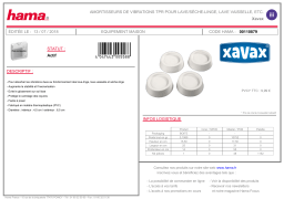 Xavax x 4 Patin anti-vibration Product fiche