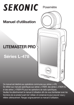Sekonic L-478D-U LiteMaster Pro Light Meter Manuel utilisateur