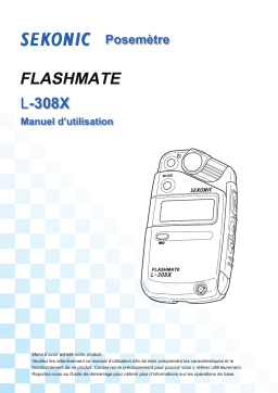 Sekonic L-308X-U FLASHMATE Light Meter Manuel utilisateur