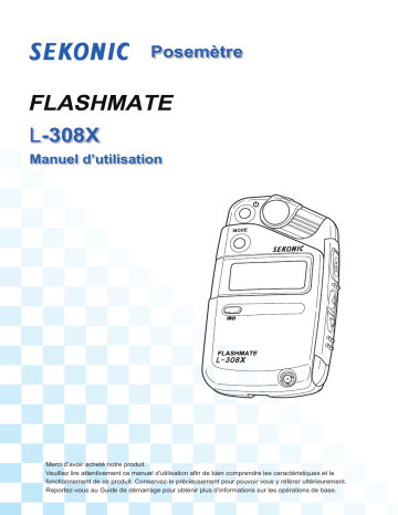 Mode d'emploi | Sekonic L-308X-U FLASHMATE Light Meter Manuel utilisateur | Fixfr