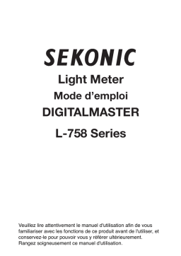 Sekonic L-758D-U DIGITALMASTER Light Meter Manuel utilisateur