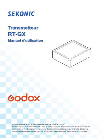 Mode d'emploi | Sekonic SpeedMaster L-858D-U + RT-GX Transmitter Module Bundle Kit Manuel utilisateur | Fixfr