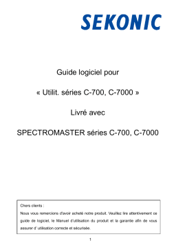 Sekonic C-700-U SPECTROMASTER Spectrometer Manuel utilisateur