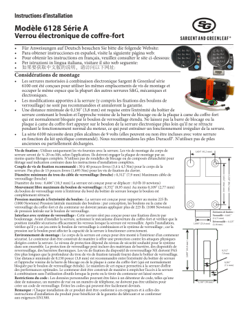 Sargent Greenleaf A-Series ATM Lock Guide d'installation | Fixfr