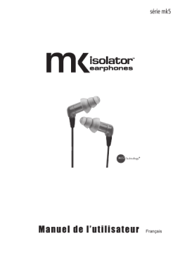 Etymotic mk5 Isolator Earphones Manuel utilisateur