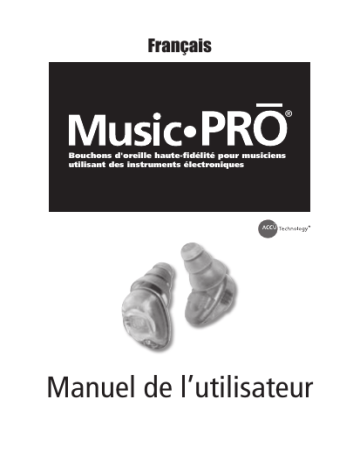 Etymotic MP-9-15 Music-PRO Electronic Earplugs Manuel utilisateur | Fixfr