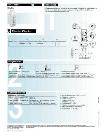 Manuel du propriétaire | MERLIN GERIN IH CLIC Manuel utilisateur | Fixfr