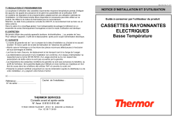 THERMOR CASSETTES BT SUNAIR Manuel utilisateur