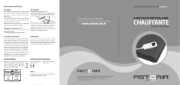 ASTORIA COUVERTURE POLAIRE CHAUFFANTE 1 PLACE Manuel utilisateur