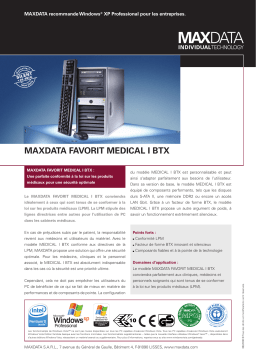 MAXDATA FAVORIT MEDICAL I BTX Manuel utilisateur