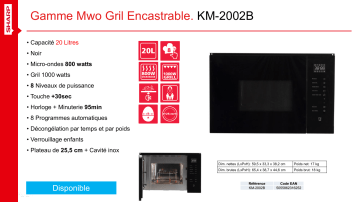 Manuel du propriétaire | Sharp KM-2002B Manuel utilisateur | Fixfr