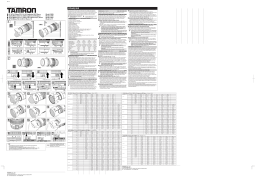 Tamron AF 28-200MM F 3.8-5.6 XR DI ASPHERICAL MACRO Manuel utilisateur