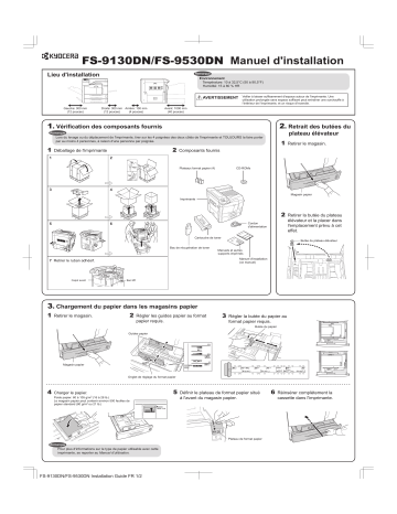 Manuel du propriétaire | KYOCERA FS-9530DN Manuel utilisateur | Fixfr