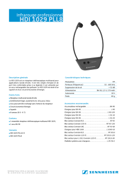 Sennheiser HDI 1029-PLL8 Manuel utilisateur